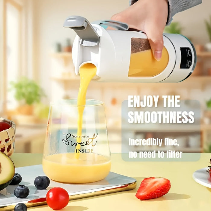 USB Draagbare Blender & Handheld Juicer - 530ML, 12 Messen, Digitaal Display, Multi-Speed | Voor Smoothies, Shakes & Fruitsap