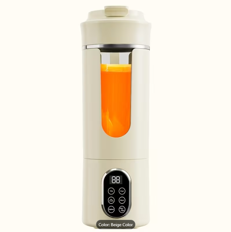 USB Draagbare Blender & Handheld Juicer - 530ML, 12 Messen, Digitaal Display, Multi-Speed | Voor Smoothies, Shakes & Fruitsap