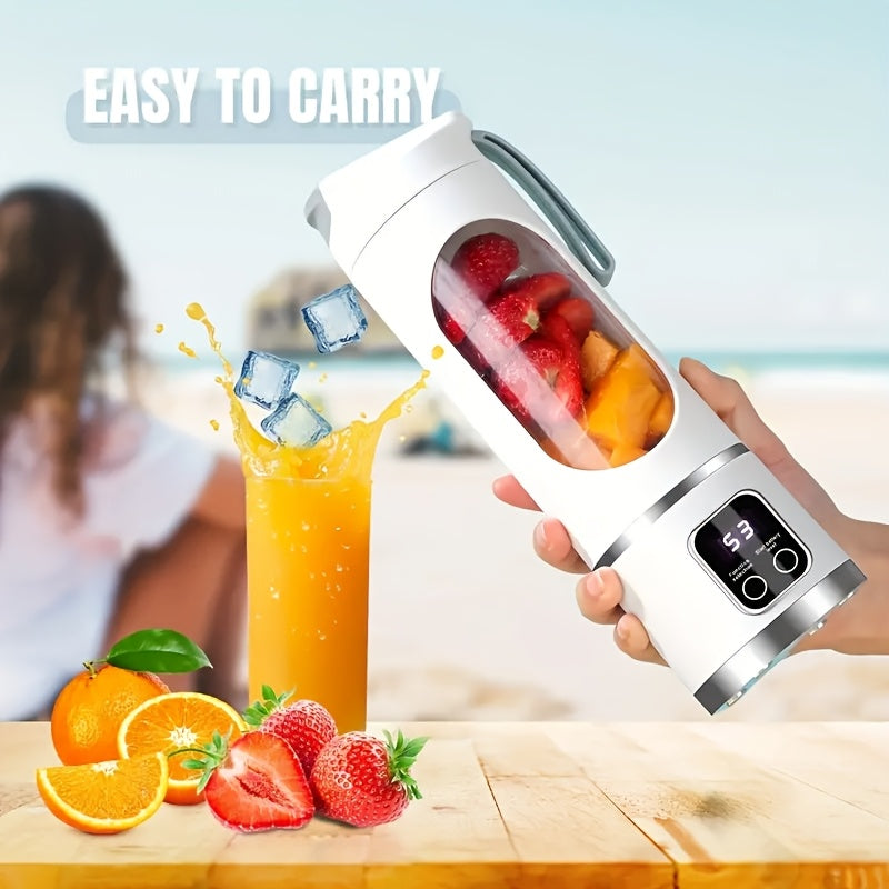 USB Draagbare Blender & Handheld Juicer - 530ML, 12 Messen, Digitaal Display, Multi-Speed | Voor Smoothies, Shakes & Fruitsap