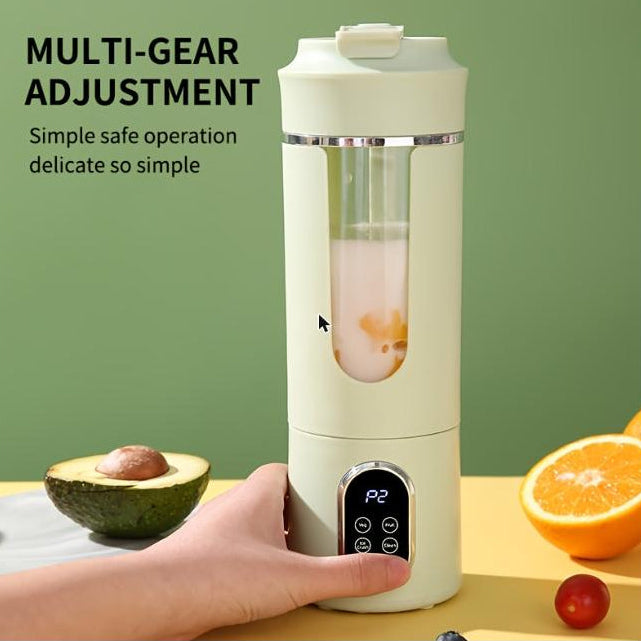 USB Draagbare Blender & Handheld Juicer - 530ML, 12 Messen, Digitaal Display, Multi-Speed | Voor Smoothies, Shakes & Fruitsap